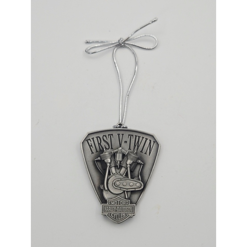 Harley-Davidson 1999 First V-Twin Pewter Christmas Ornament Made in USA